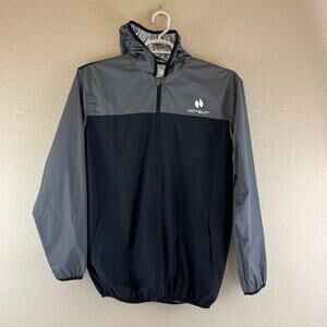 HOTSUIT Sauna Sweat Suit Jacket Mens L Gym Workout Lightweight Full Zip Pockets